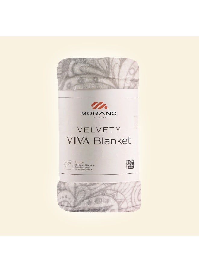 Morano Viva Blanket – Printed Model, 220x240 CM, Lightweight Ultra-Soft Polyester Throw with Elegant Finish, Stylish Colors,Warm and Cozy Blanket for Bed or Sofa - Image 1
